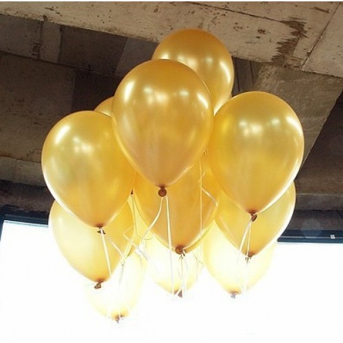 50 ADET METALİK SEDEFLİ ALTIN SARISI GOLD RENGİ DORE BALON