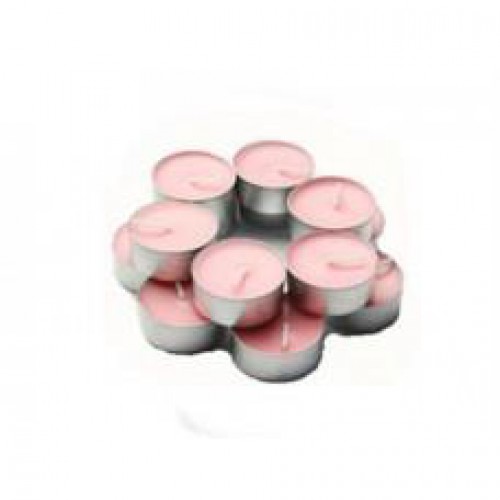 10 Adet Pembe (gül kokulu) Tealight Mum Romantik - Parti Dolabı