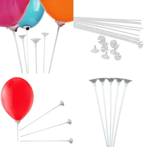 50 Adet Balon Çubuğu Sopası ve 50 Adet Takma Çubukları