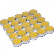 50 Adet Sarı Küçük Yuvarlak Tealight Mum, Ufak Renkli Mum