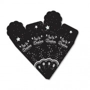 50 Adet Siyah Gümüş Gri Yetişkin Külah Şeker Lokum Kutusu