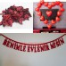 600 Kuru gül yaprağı + 10 Kalp Balon + Evlilik Teklifi Yazısı 100cm - Parti Dolabı
