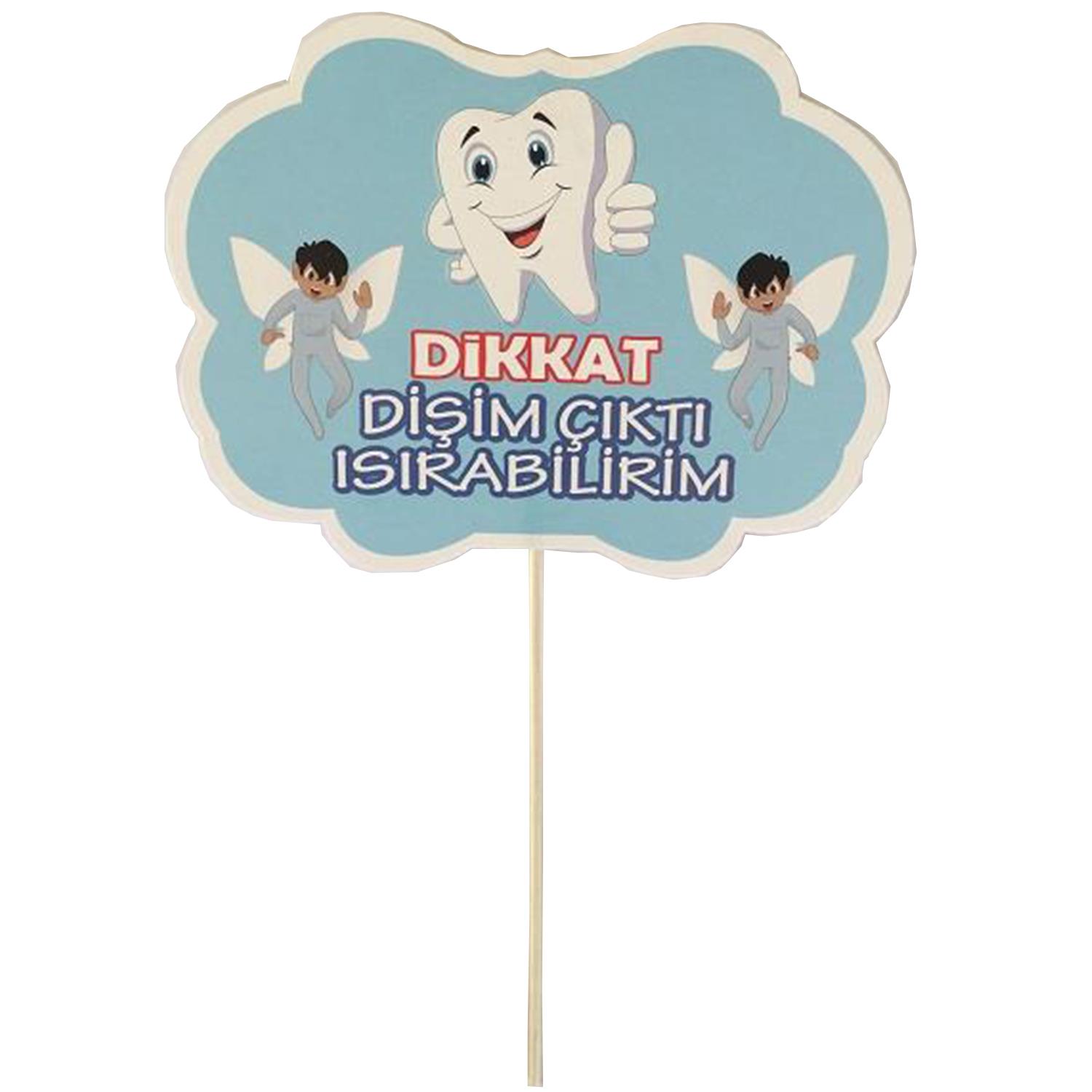 5li Bebek İlk Diş Buğdayı Parti Çubukları Konuşma Balonu