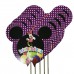 5li Minnie Mouse Doğum Günü Parti Çubukları Konuşma Balonu Çubuğu - Parti Dolabı