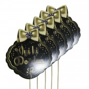 5li Siyah Gold İyiki Doğdun Konuşma Balonu Çubuğu Parti Çubukları