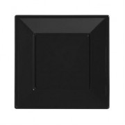 6 Adet Mat Siyah Supla Kare Tabak Yetişkin Doğum Günü