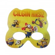 6 Adet Minion Rush Karton Kağıt Maske