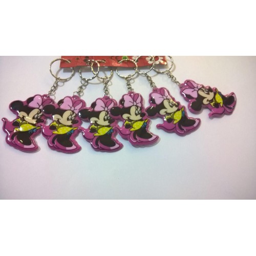 6 Adet  Pembe Minnie mouse Anahtarlık kız Parti Hediyelik