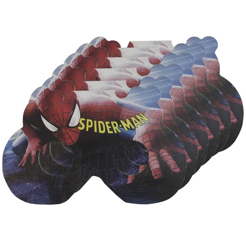 6 Adet Spiderman (Örümcek Adam)  Karton Gözlük Erkek Doğum Günü