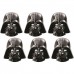 6 Adet Star Wars Darth Vader Karton Çocuk Parti Yüz Maskesi