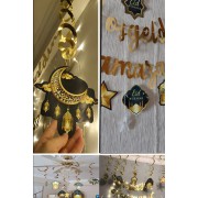 6'lı Ramadan Kareem Tavan Süsü Eid Mubarak Temalı Sarkıt Ramazan Bayramı Ingilizce Dini Islami Süs