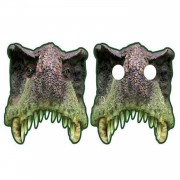 6'lı Vahşi Dinozor Jurassic Park Kağıt Karton Maske 