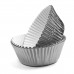 100 Adet Gümüş Gri Cupcake Kalıbı Kek Kapsülü Muffin Kabı - Parti Dolabı