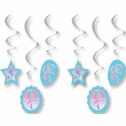 6lı Deniz Kızı Doğum Günü Süsü, İpli Tavan Tepe Süsleri