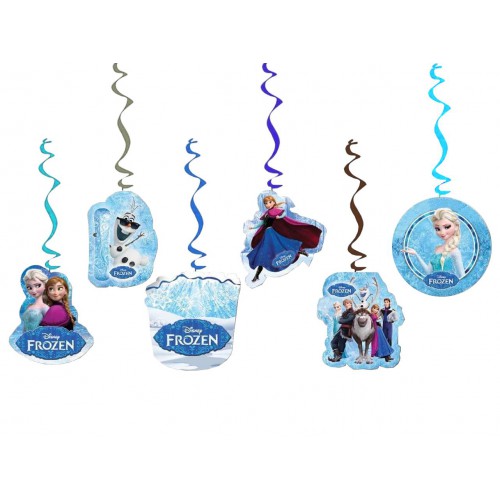 6lı Elsa(Frozen) Partisi Konsept Yazılı Parti Asma Süsleri - Parti Dolabı