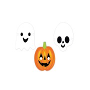 6lı Halloween Cadılar Bayramı Karton Maske Kurukafa Balkabağı Halayet Korkunç Şaka Maskeleri