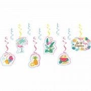 6lı Flamingo Konsepti Yaylı Uzar Set, Flamingo Temalı Süsleme