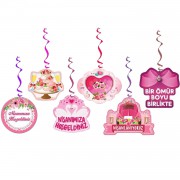 6lı Nişan Töreni Konsept Organizasyonu Yazı Süsleri Malzemeleri