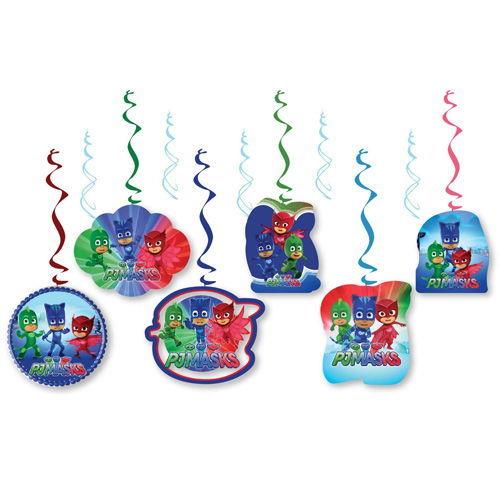 6lı Pj Maskeliler Parti Konsepti Yaylı Uzar Set, Pija Masks Süs - Parti Dolabı