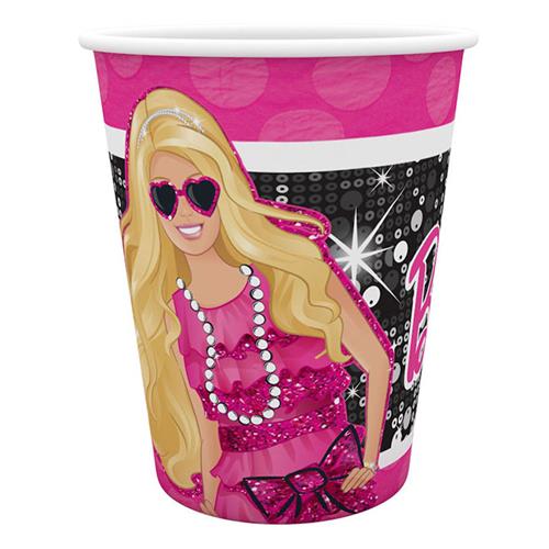 8 adet Barbie Bardak 200ml Doğum Günü Parti Bardağı - Parti Dolabı