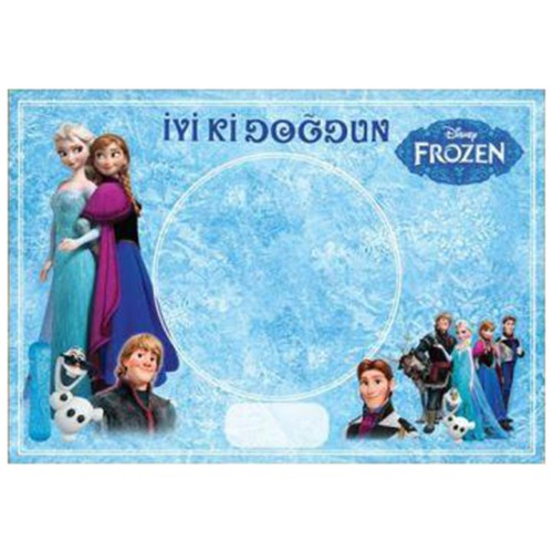 8 Adet Elsa (Frozen) American Servis (Tabak Altlığı) Sunum - Parti Dolabı