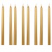 8 Adet Gold Altın Rengi Şamdan Mum, 20cm Metalik Uzun Mum - Parti Dolabı