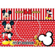 8 Adet Mickey Mouse Amerikan Servis (Tabak Altlığı) Sunum