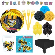 8 Kişilik Transformers Doğum Günü Parti Paketi Bumblebee Ürünleri