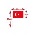 80 Adet Çubuklu Kağıt Türk Bayrağı Çıtalı Sopalı Ayyıldız Baskılı Bayrak 23 Nisan Ulusal Bayram
