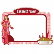 90x70cm Kına Gecesi Kınamız Var Yazılı Fotoğraf, Hatıra Çerçevesi
