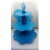 Açık Mavi Cupcake Standı, 3 Katlı Karton Kek Asansörü Açık Mavi Cupcake Standı, 3 Katlı Karton Kek Asansörü