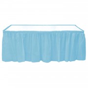 Açık Mavi Table Skirt Masa Eteği 74 x 4.26 Doğum Günü Parti Ucuz
