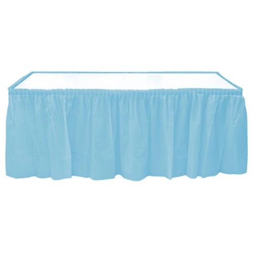 Açık Mavi Table Skirt Masa Eteği 74 x 4.26 Doğum Günü Parti Ucuz - Parti Dolabı