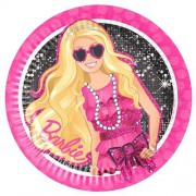Barbie 8 adet Tabak 23cm Doğum Günü Partisi Tabağı Ucuz