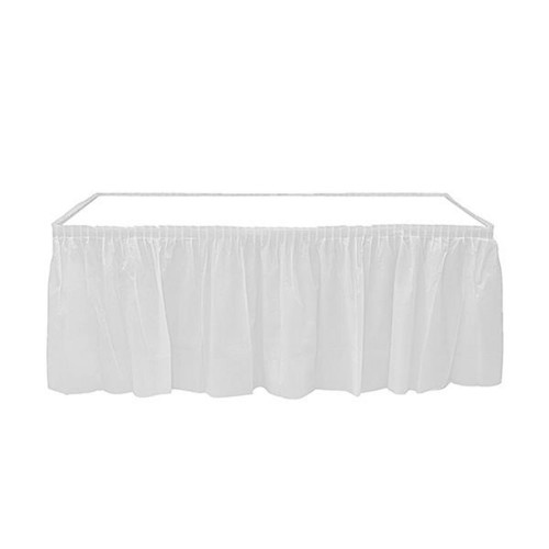 Beyaz Table Skirt Masa Eteği 74 x 4.26 cm Doğum Günü Parti Ucuz - Parti Dolabı