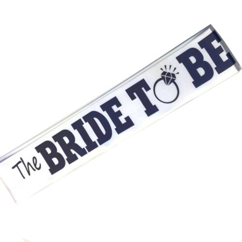 Bride To Be Kuşak, Beyaz Bekarlığa Veda Gelin Kuşağı Çapraz Bant