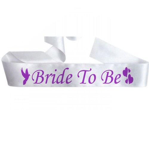 Bride To Be Kuşak, Beyaz Bekarlığa Veda Gelin Kuşağı Çapraz Bant - Parti Dolabı