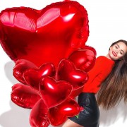 Büyük Kırmızı Kalp Balon 14 Şubat Sevgililer Günü Aşk Balonları