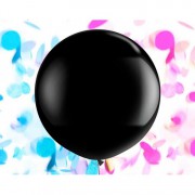 Büyük Siyah Cinsiyet Açıklama Partisi Balonu Öğrenme Belirleme