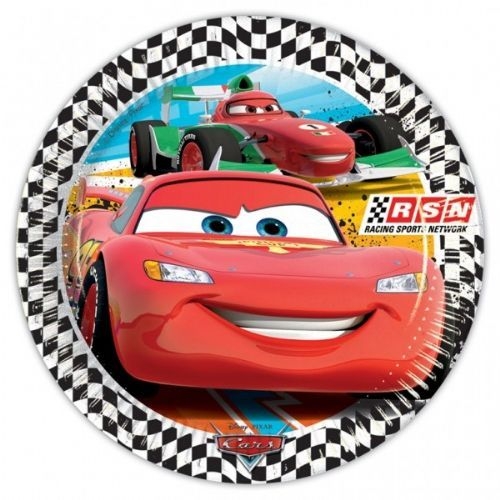 Cars 8li Tabak Mcqueen Doğum Günü Parti Tabağı 23cm - Parti Dolabı