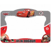 Cars Doğum Günü Parti Hatıra Fotoğraf Çerçevesi Ölçüleri 100x70