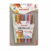 CE SERTİFİKALI METALİK YÜZ BOYASI 6 RENK Palyaço Yüz Boyama