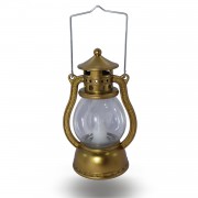 Gold Altın Sarısı Hediyelik Küçük Gaz Lambası Ledli Işıklı Dekor