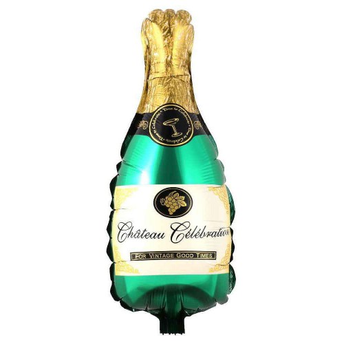 Dev Şampanya Şişesi Folyo Balon, Kutlama Doğum Günü Balonu - Parti Dolabı