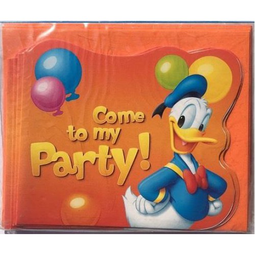 Donald Duck İngilizce Doğum Günü Parti Davetiyesi - Parti Dolabı