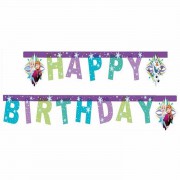 Elsa Anna Frozen Karlar Ülkesi Happy Birthday Yazı Süs