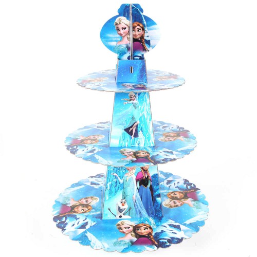 Elsa Frozen Karlar Ülkesi Kek Standı, Cupcake Stand 19x27x32 CM - Parti Dolabı