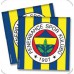 Fenerbahçe 16lı Peçete Doğum Günü Parti Peçetesi 33x33cm Ucuz Sarı Lacivert