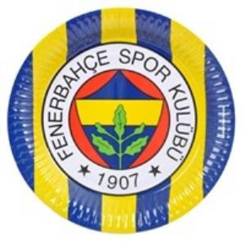 Fenerbahçe 8li Tabak Doğum Günü Parti Tabağı 23cm Ucuz Sarı Lacivert - Parti Dolabı