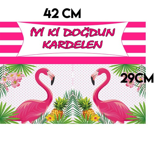 Flamingo Konseptli Parti Afişi Malzemeleri ve Doğum Günü Süsü - Parti Dolabı